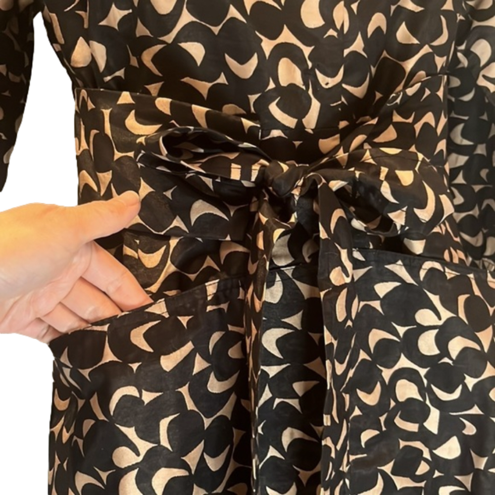 HOSS Silk Trench Shirt Dress Coat Size 40 (S) - Picture 2 of 7